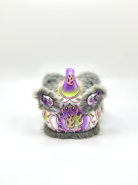 GREY MINI HOKSAN LION HEAD