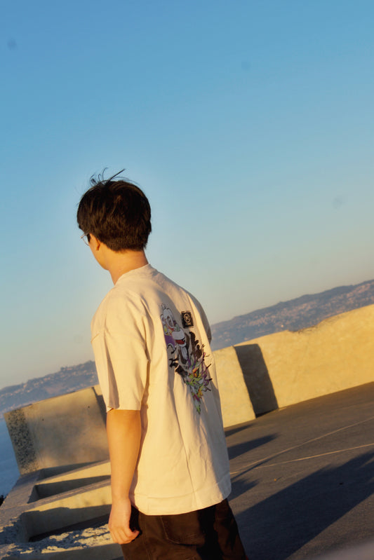 NHOME BEIGE “CULTURE” PERFORMANCE TEE