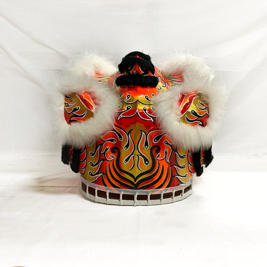 White/Red Futsan Full Size Lion Head Costume