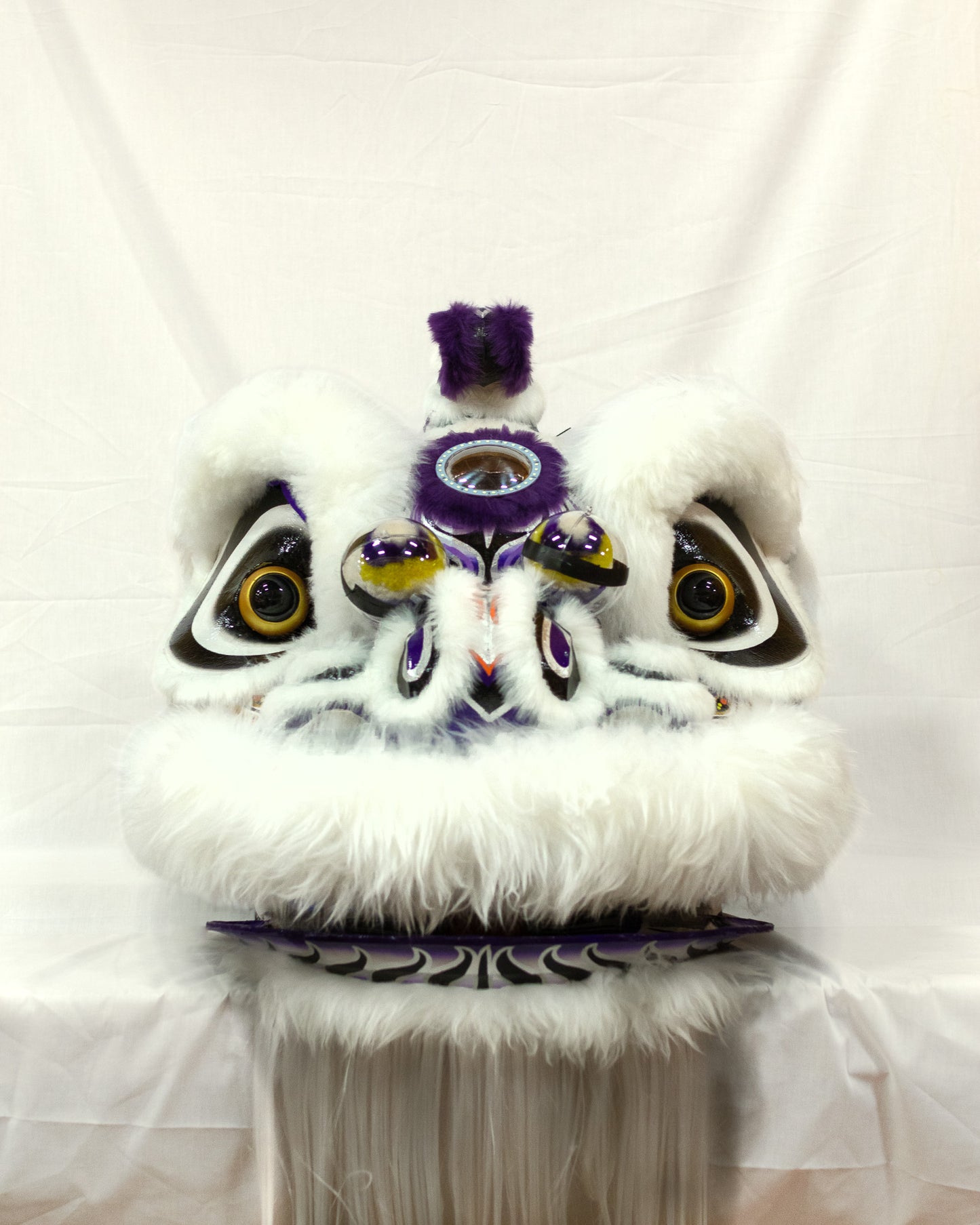 Purple & White Full Size Hok San Lion Costume Set
