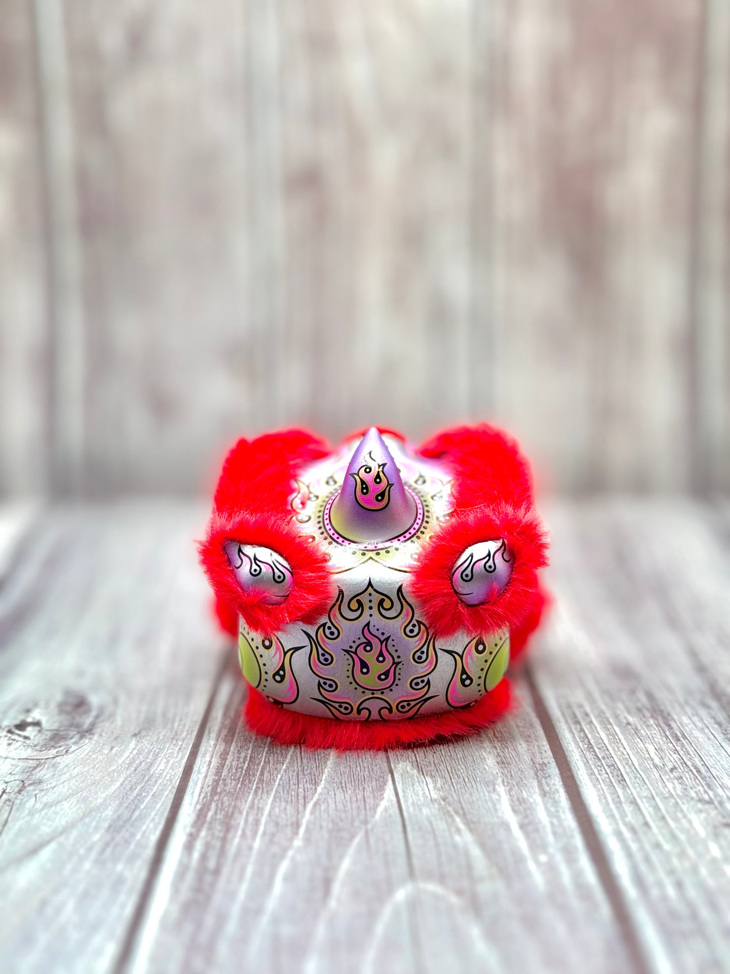 RED MINI FUTSAN LION HEAD