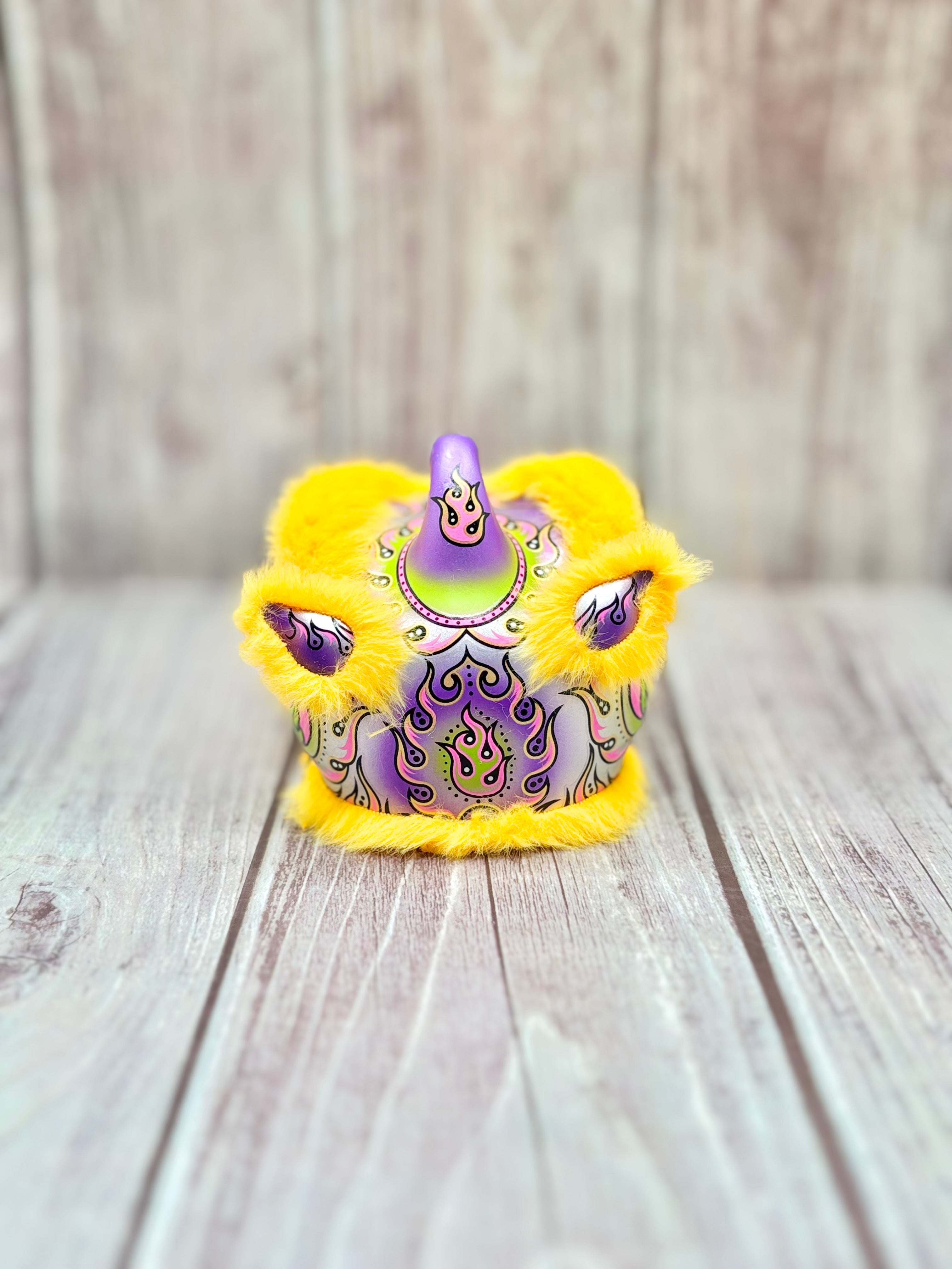YELLOW MINI HOKSAN LION HEAD – KFT Lion Dance