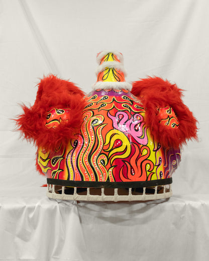 Red & Pink Hok San Lion Costume Set – Full Size (Adult)