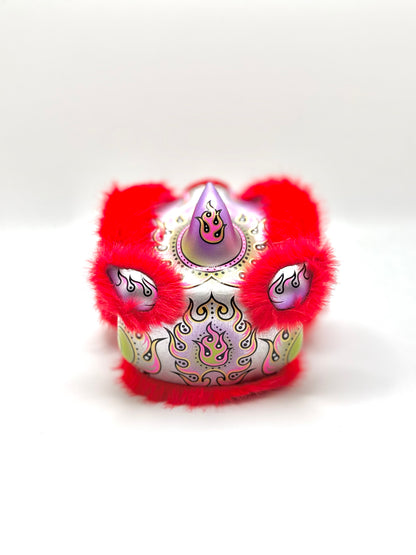 RED MINI FUTSAN LION HEAD