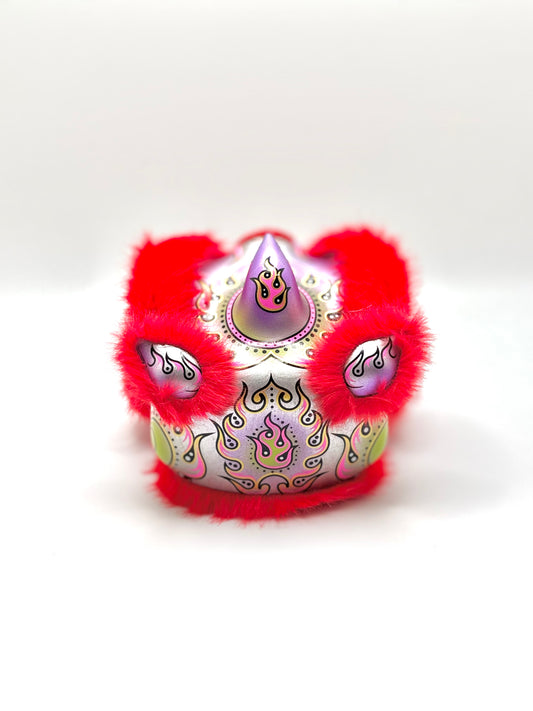 RED MINI FUTSAN LION HEAD