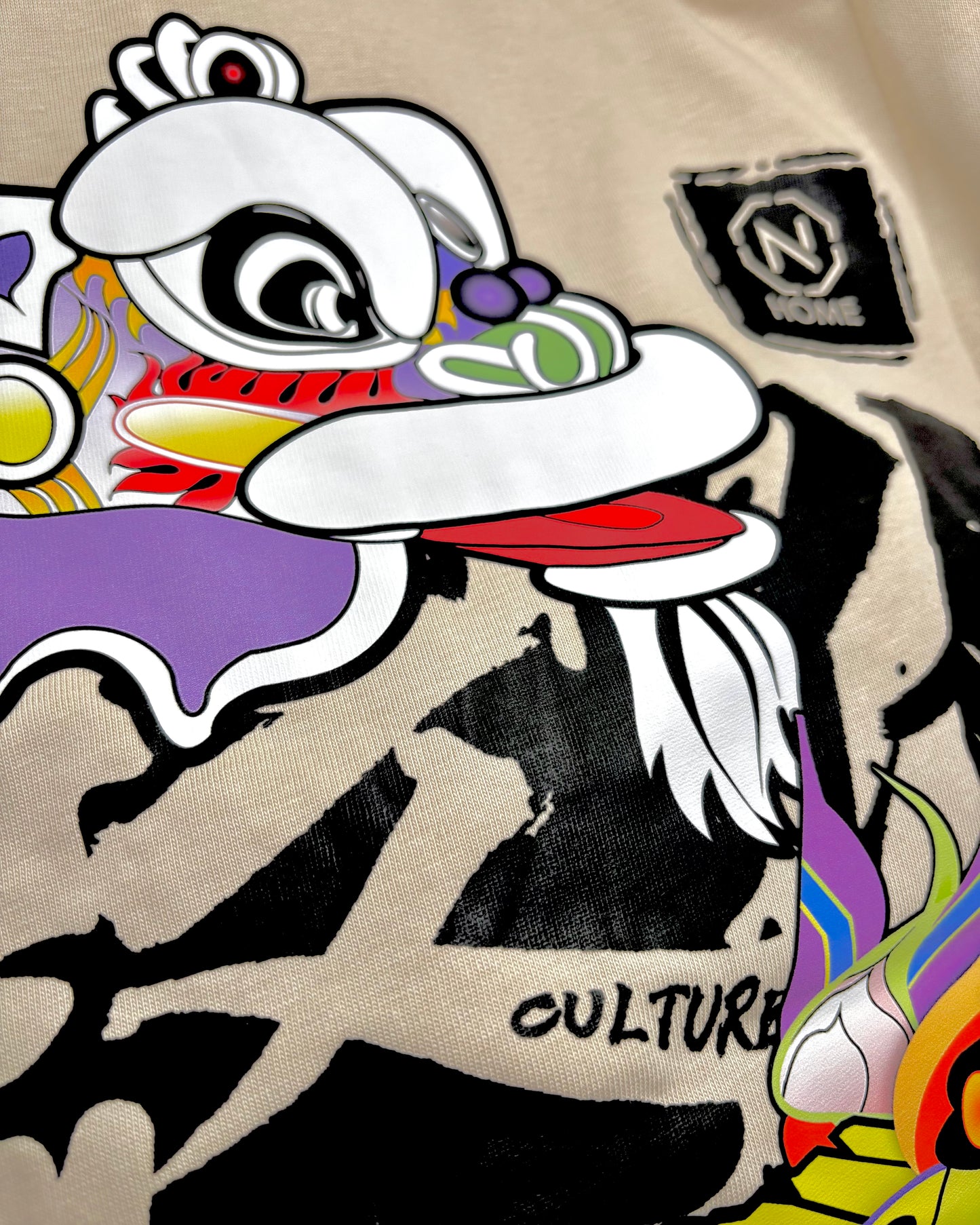 NHOME BEIGE “CULTURE” PERFORMANCE TEE