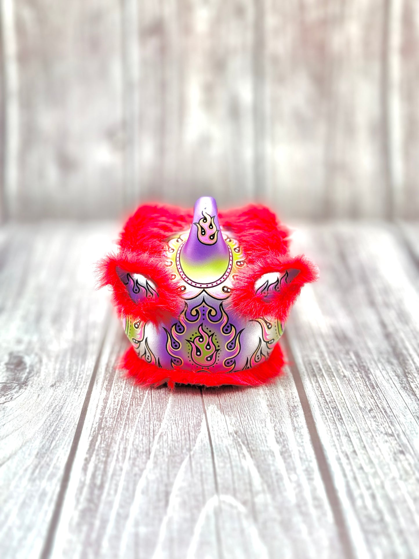 RED MINI HOKSAN LION HEAD