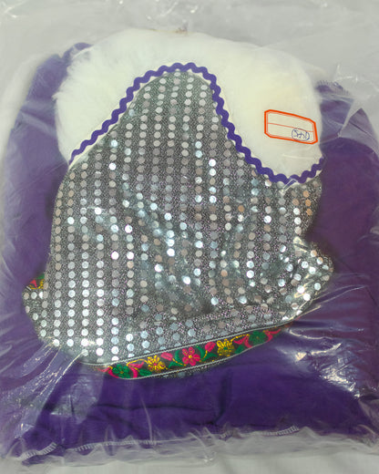 Purple & White Full Size Hok San Lion Costume Set