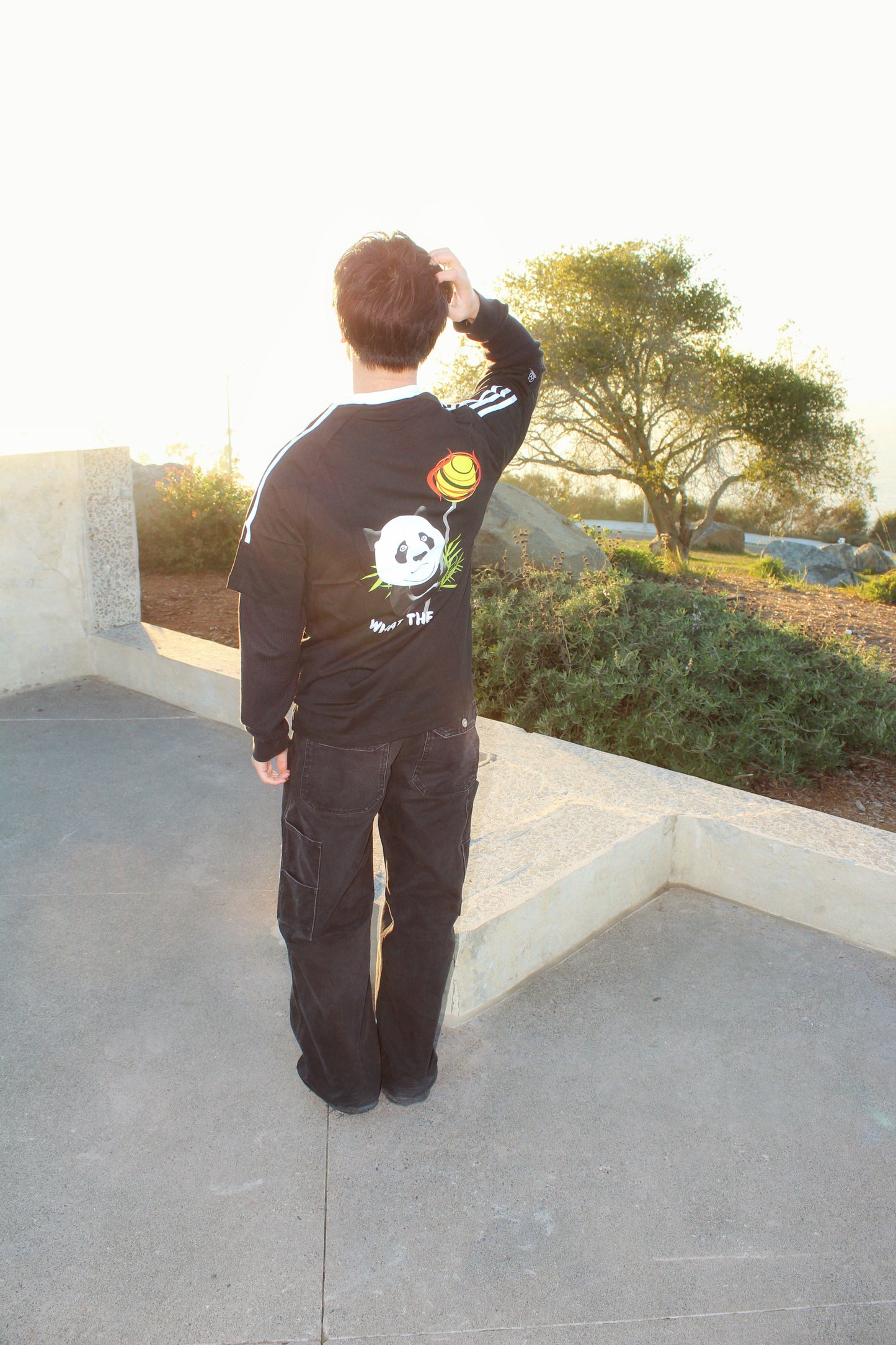 NHOME BLACK PANDA SPORT TEE