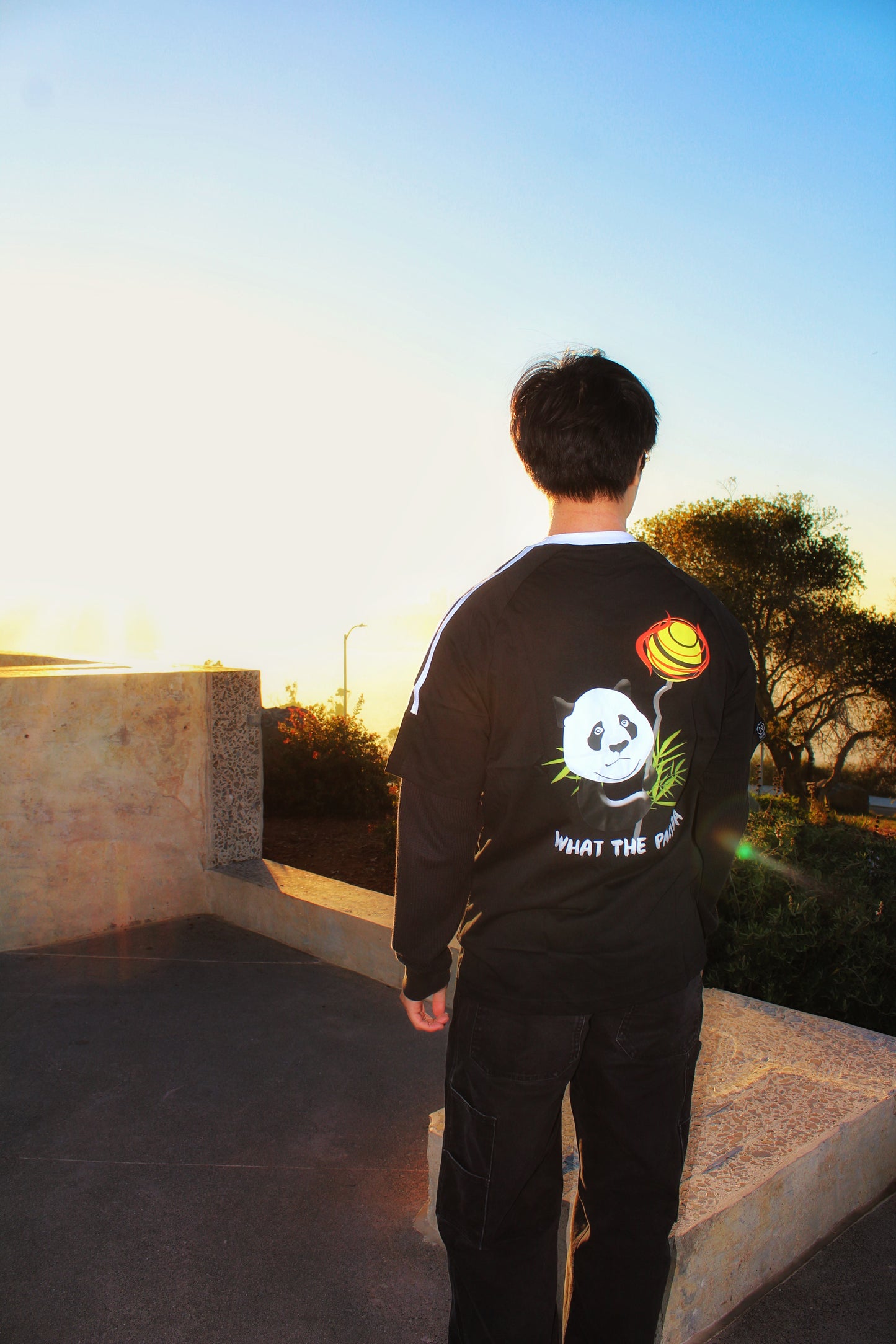 NHOME BLACK PANDA SPORT TEE