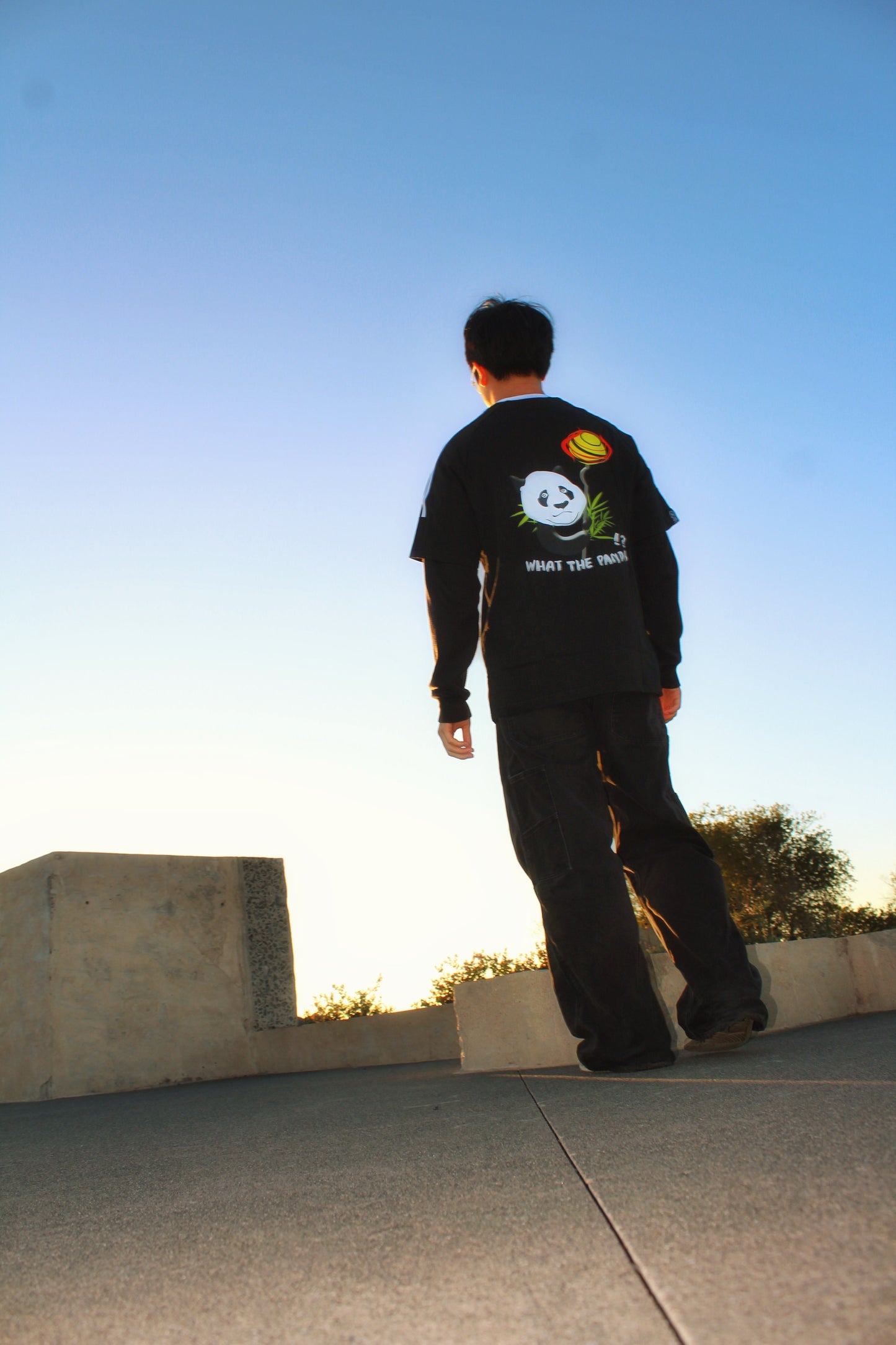 NHOME BLACK PANDA SPORT TEE