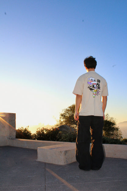 NHOME BEIGE “CULTURE” PERFORMANCE TEE