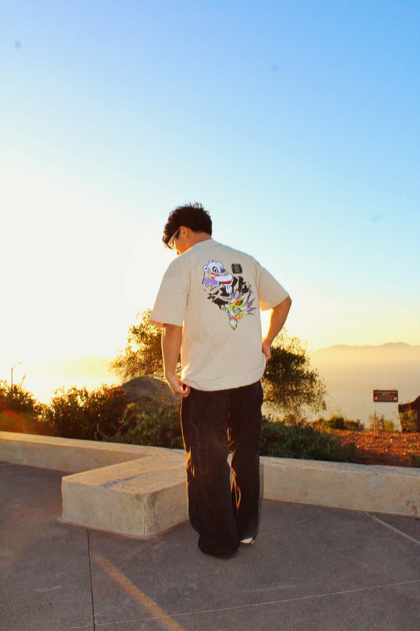 NHOME BEIGE “CULTURE” PERFORMANCE TEE