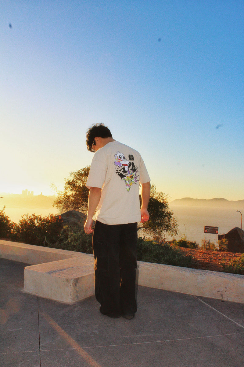 NHOME BEIGE “CULTURE” PERFORMANCE TEE