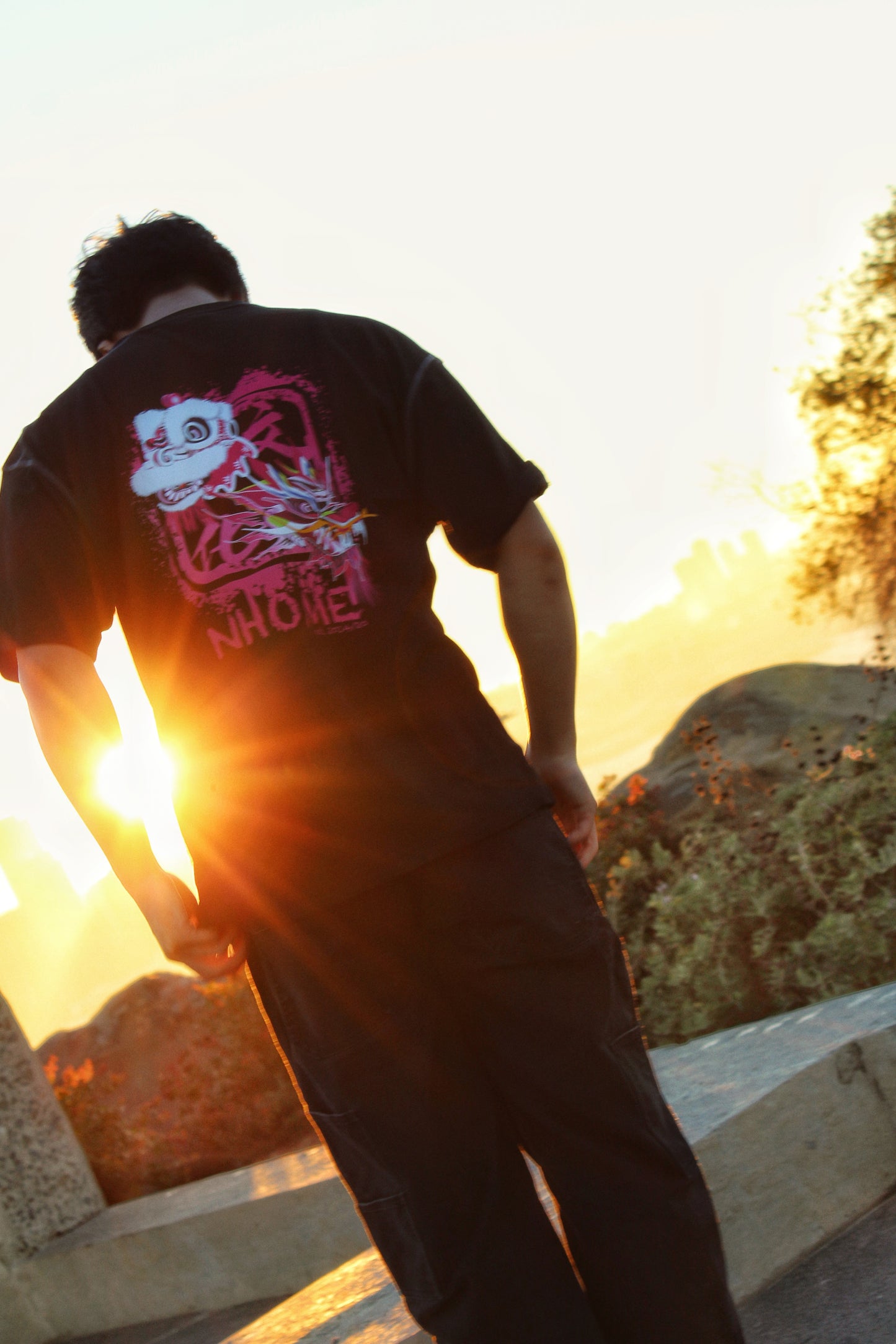 NHOME BLACK TRADITIONAL SPORT TEE