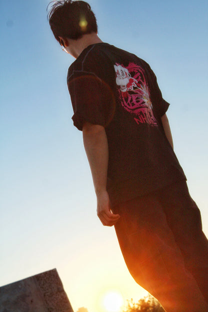 NHOME BLACK TRADITIONAL SPORT TEE