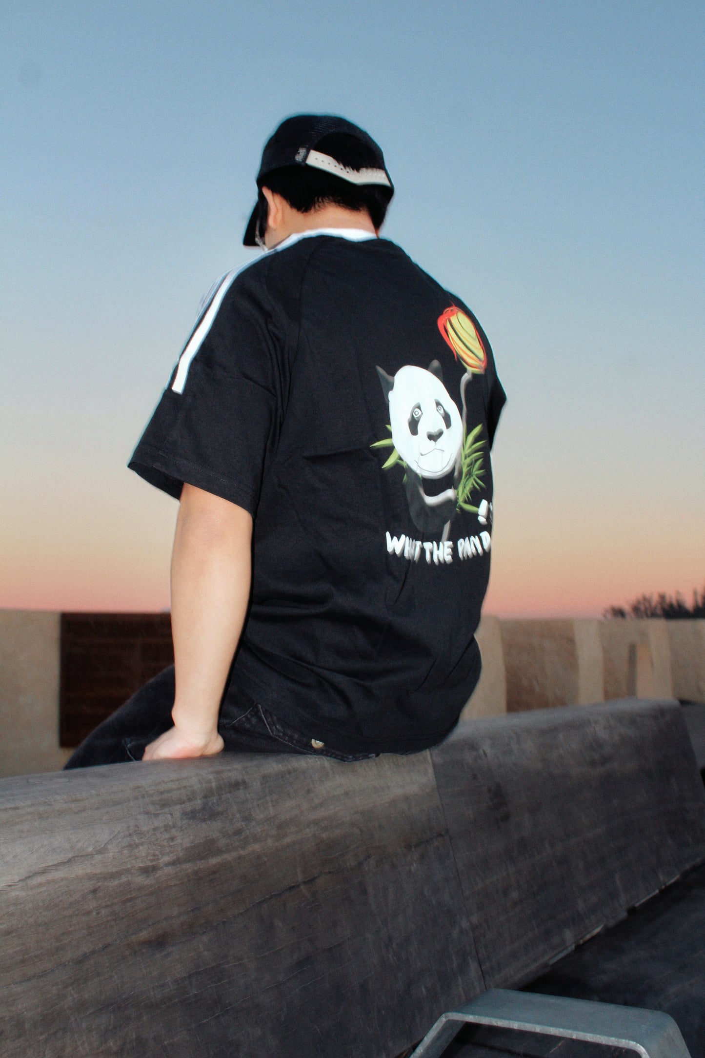 NHOME BLACK PANDA SPORT TEE
