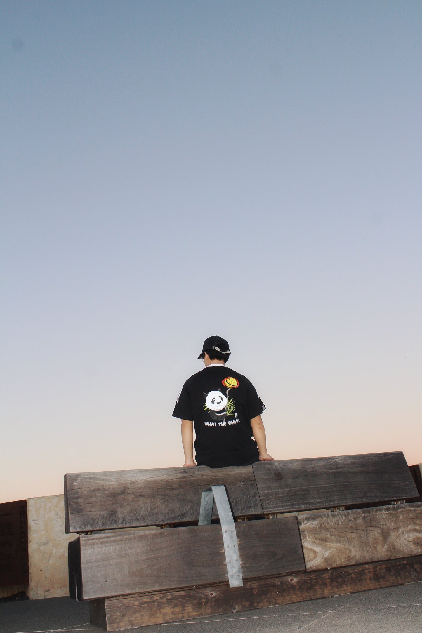 NHOME BLACK PANDA SPORT TEE