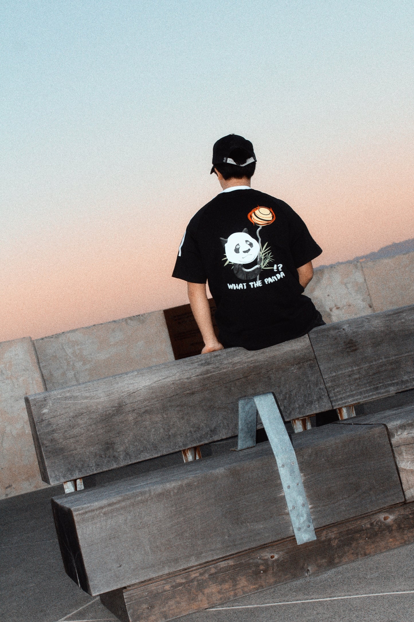 NHOME BLACK PANDA SPORT TEE