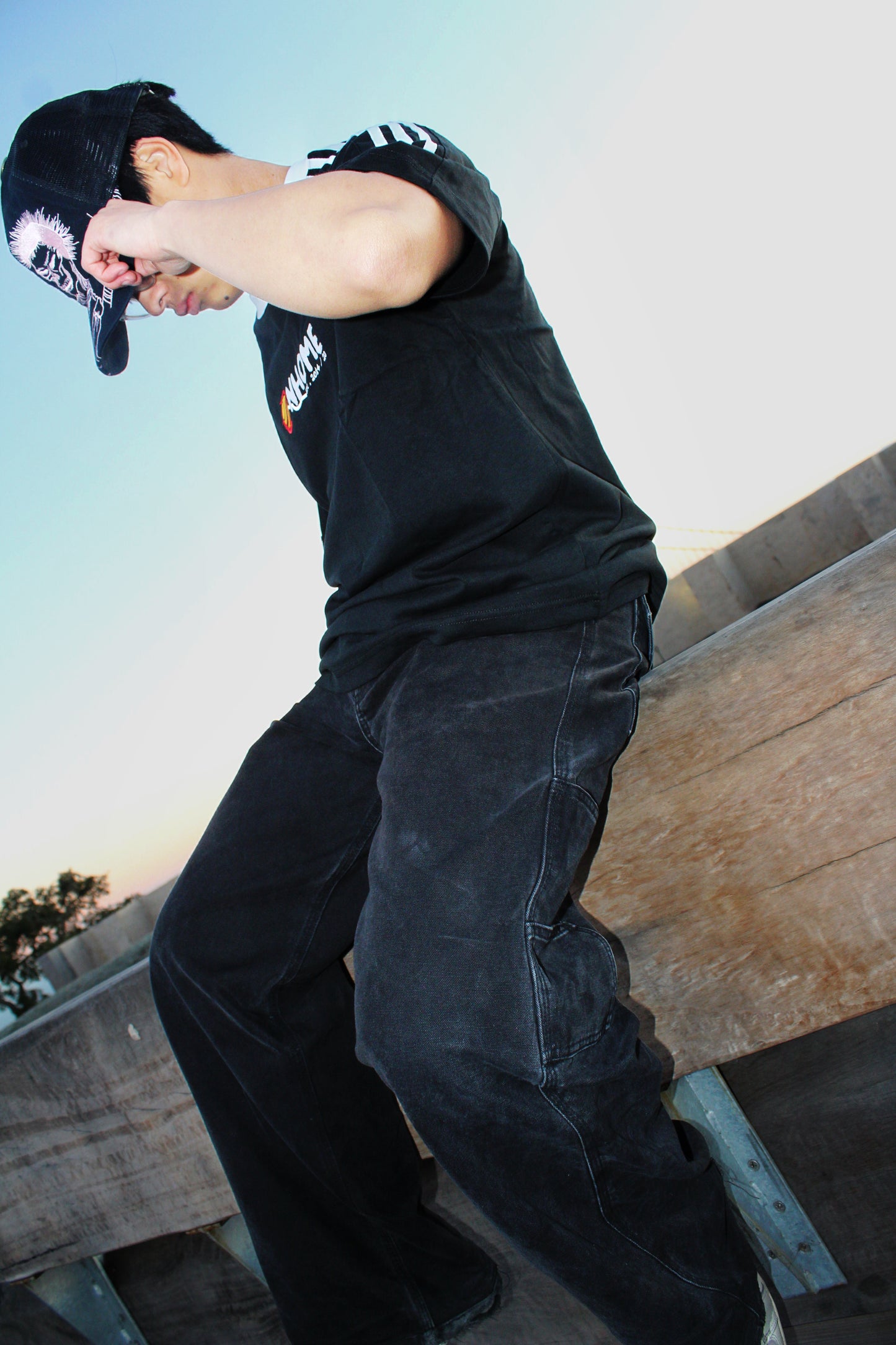 NHOME BLACK PANDA SPORT TEE