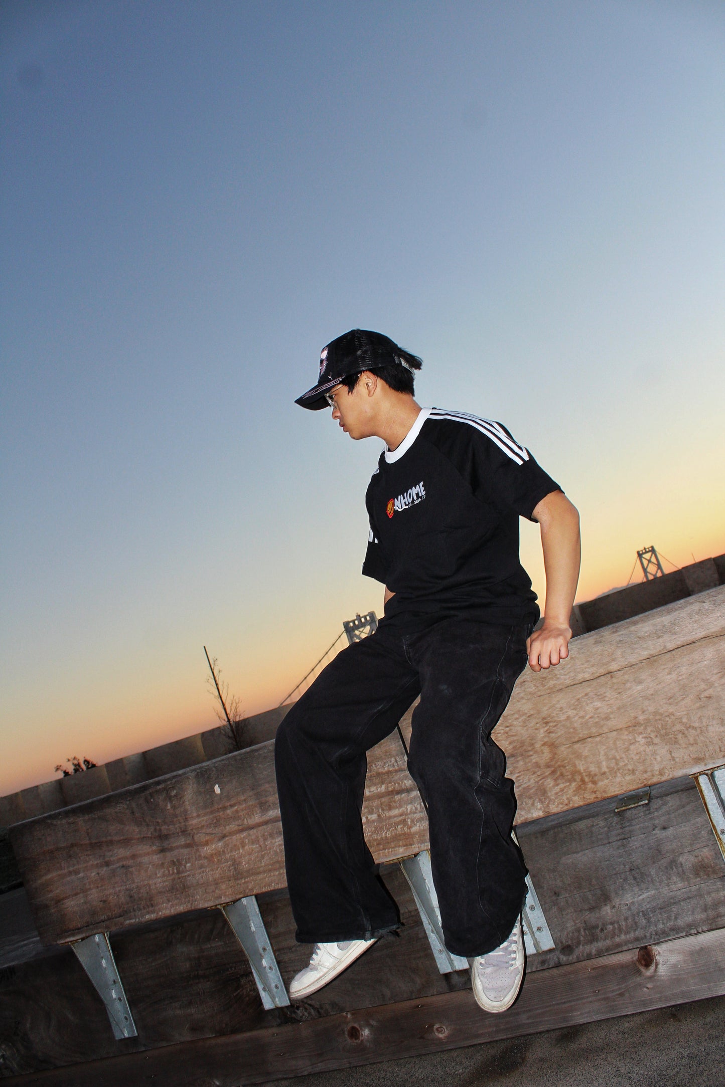 NHOME BLACK PANDA SPORT TEE