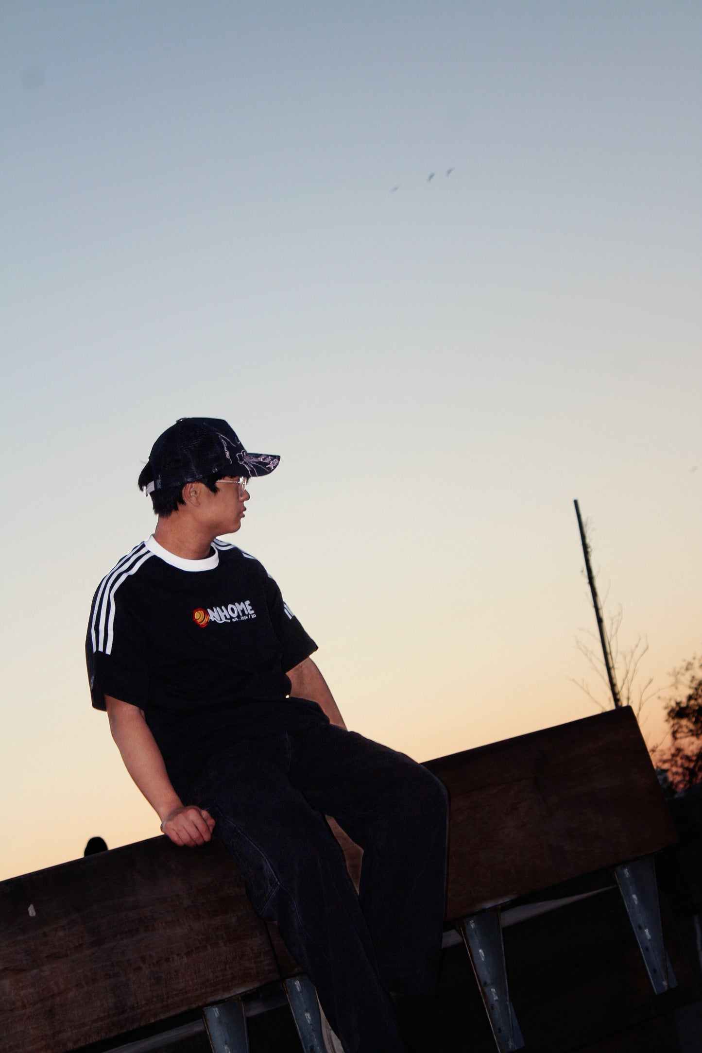 NHOME BLACK PANDA SPORT TEE