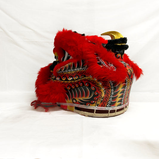 Red Futsan Full Size Lion Head Costume