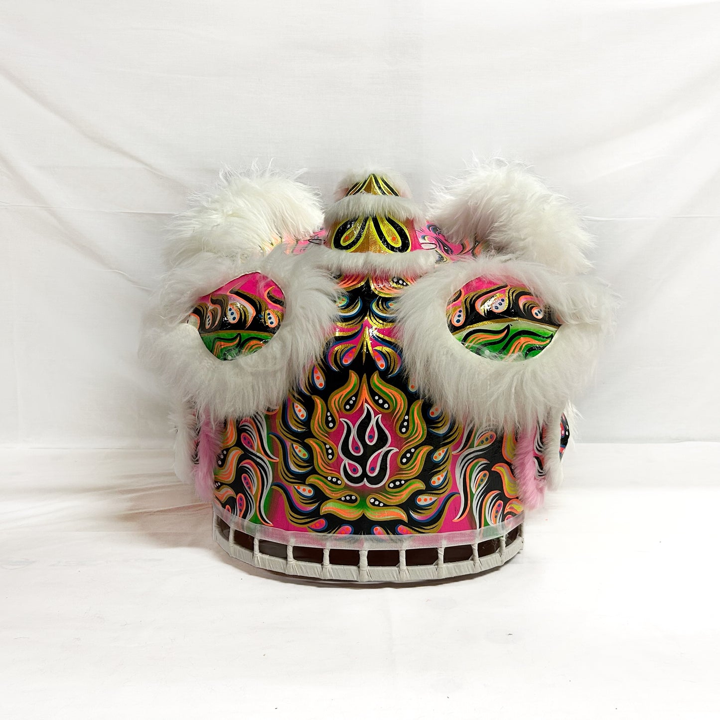 White/Pink Futsan Full Size Lion Head Costume