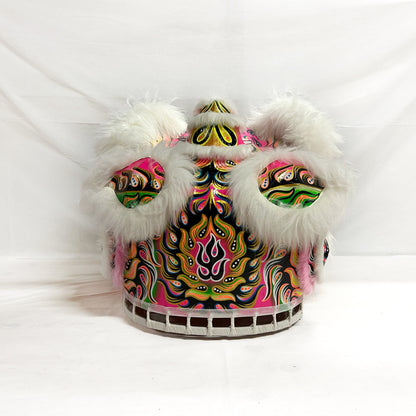White/Pink Futsan Full Size Lion Head Costume
