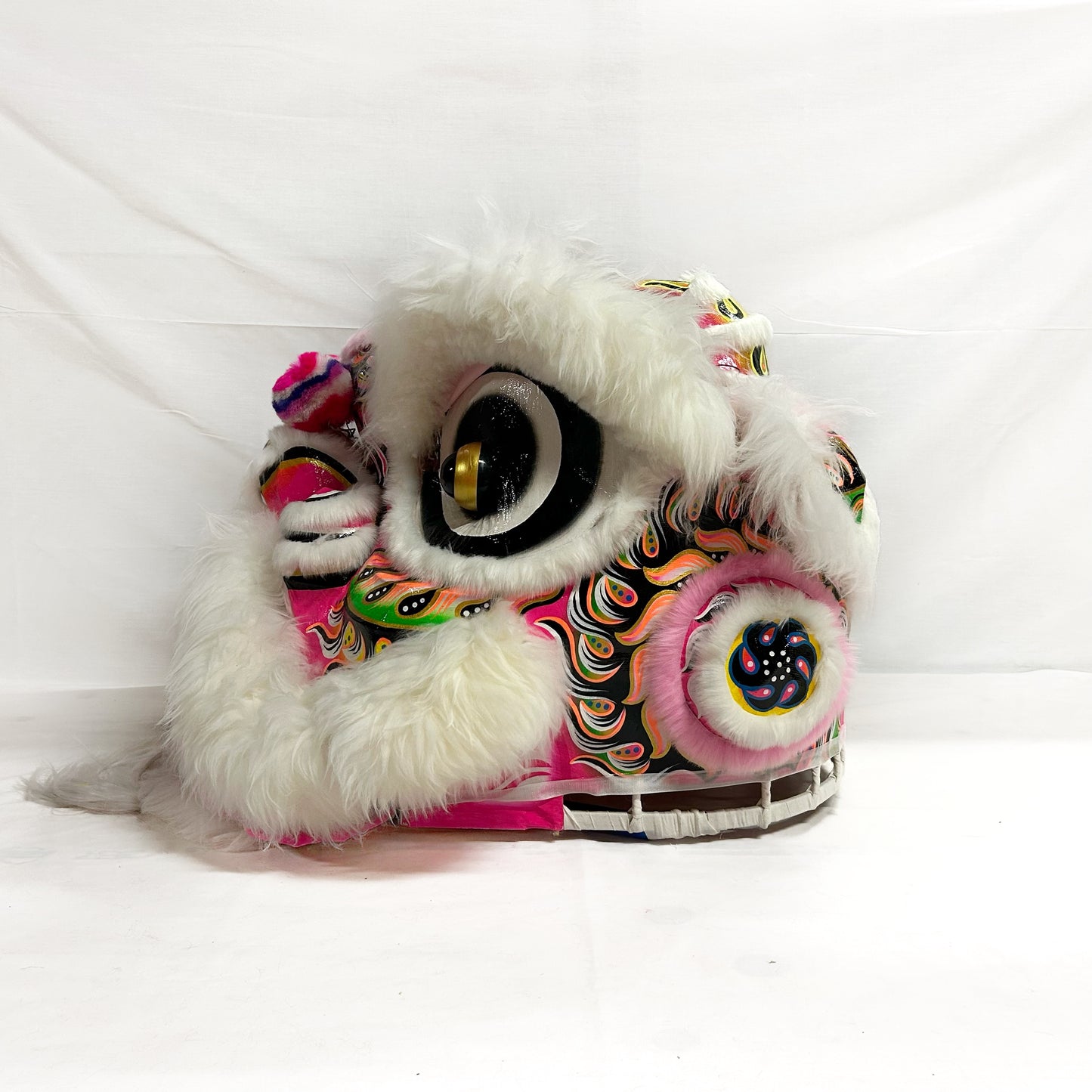 White/Pink Futsan Full Size Lion Head Costume